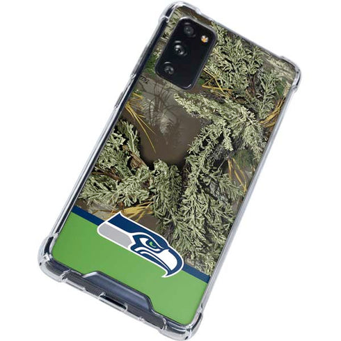 NFL Realtree Camo Seattle Seahawks Galaxy S20 FE Clear Case